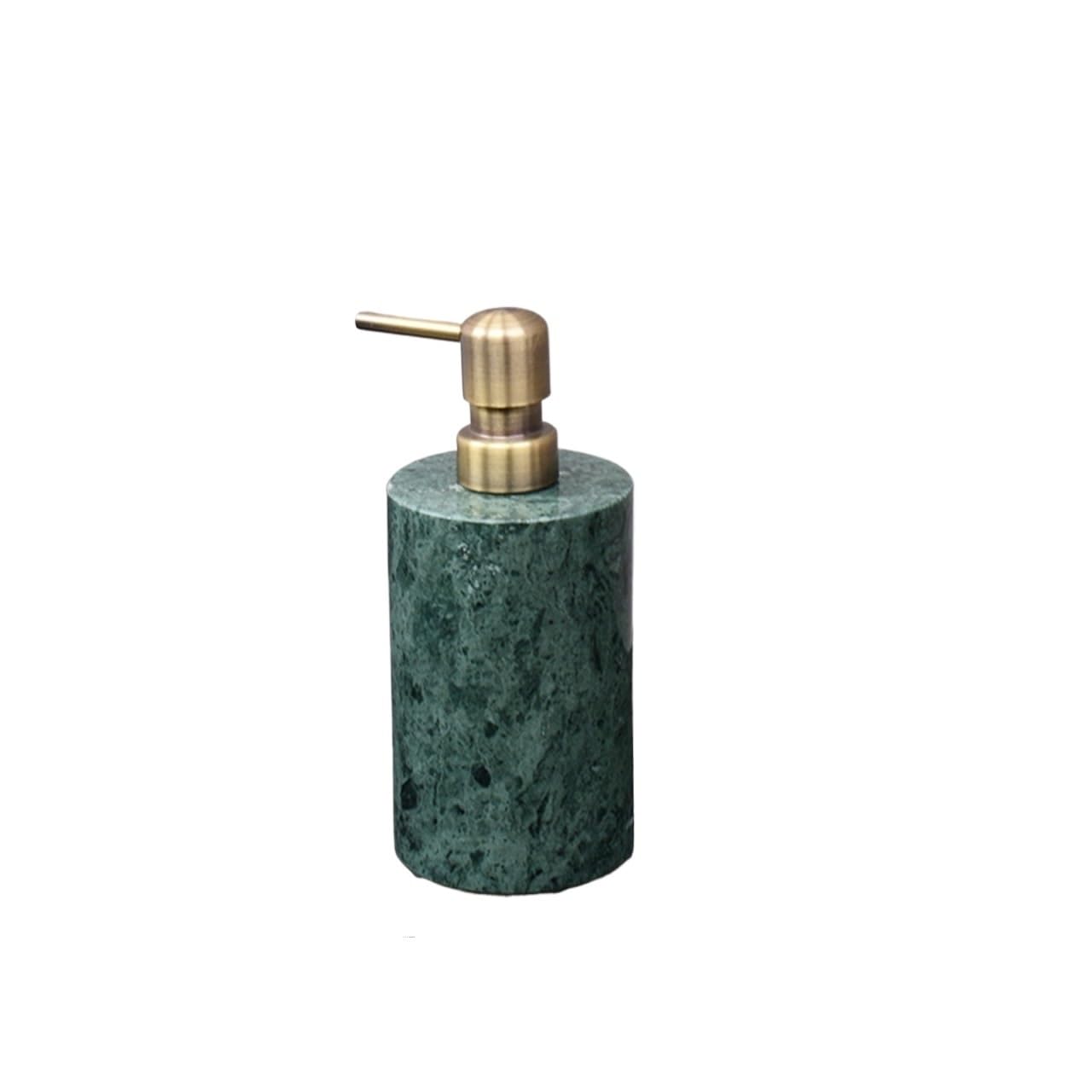 Set de Accesorios de Baño Juego de baño de mármol Natural Verde Oscuro con Bandeja de Lujo Clara, Soporte for Cepillo de Dientes, Kit dispensador de jabón(Soap Dispenser E)
