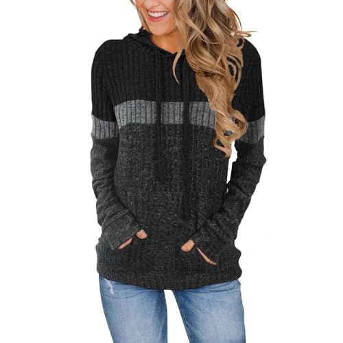 Sweaters for Women Fall Tops Long Sleeve Hoodie Ladies Sweatshirts Pullover Blouses Loose Casual Fashion Clothes