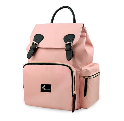 R for Rabbit Caramello Bliss Diaper Bag for Mother Maternity Bag for Newborn Baby Mom Multipurpose Stylish Backpack Waterproof & 9 Pockets with Large Capacity Storage (Pink)