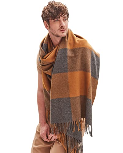 100% Baby Alpaca Wool Shawl Large Scarf Wraps for Men and Women Kate Throw Unisex Scarve for Winter