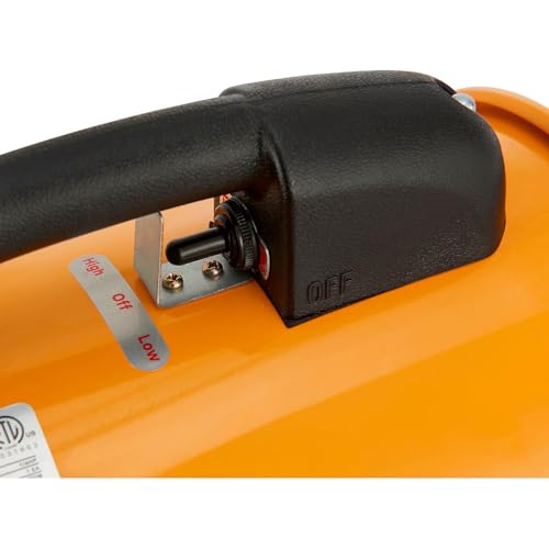 Ventilador de ventilación portátil Global Industrial, 8" de diámetro para espacios confinados, ventilador soplante de 2 velocidades, 570 CFM, 1/8 HP, cable de alimentación GFCI de 10 pies, 120 V, 12" L x 9" A x 12" H miniatura 6