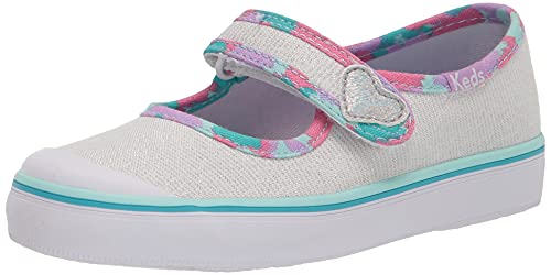 Keds Harper Mary Jane Flat, White/Multi, 11 US Unisex Little Kid