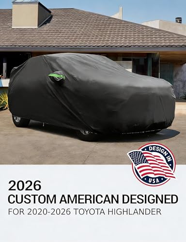 Image of Proadsy Custom Fit 2020-2026 Toyota Highlander Car Cover Waterproof Outdoor | UV-Blocking Waterproof With Soft Lining Prevents Leaks & Scratches. Perfect For Sunny, Snowy Outdoor Parking, Garage Storage