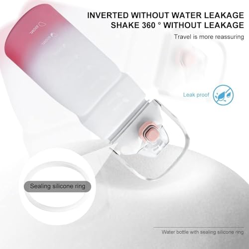 Image of 3.3 Liters Large Water Bottle With Straw & Handle, Sport Canteen Bottle With Time Marking, Leakproof Gym Water Bottle For Women & Men - Multicolor - Plastic (White)