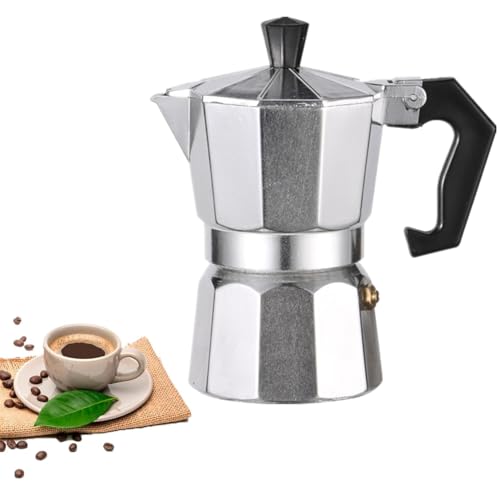 Cafetière à moka en aluminium de qualité supérieure pour cuisinière à gaz ou électrique en céramique, cafetière italienne expresso pour la maison et le camping