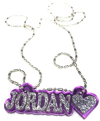 MIRROR MANIA Personalized Name Plate Custom Name Necklace Nameplate Name Laser Cut, Diamond Look, Made To Order Any Name - Dazzling and Stunning!
