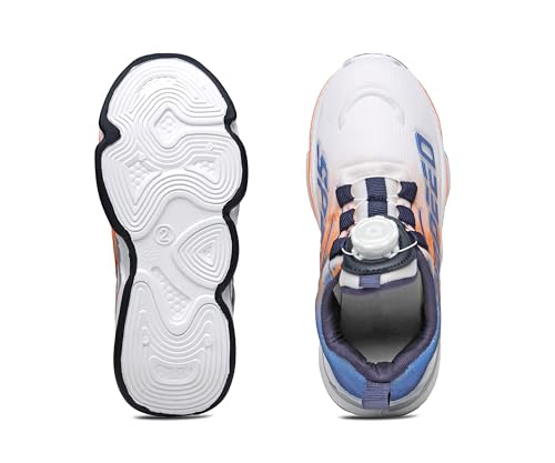 Image of Kids Auto lace-up Shoes with Rotary Dial Lock | Stylish Dual Color Tone| Sturdy Design, Cushioned Insole, Slip Resistant