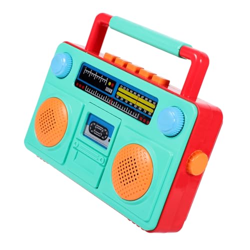 Totority アナログラジオ ラジオのおもちゃ シミュレーションラジオおもちゃ ままごとのおもちゃ 人工のラジオ ロールプレイング 知育 面白い歌うおもちゃ Orange