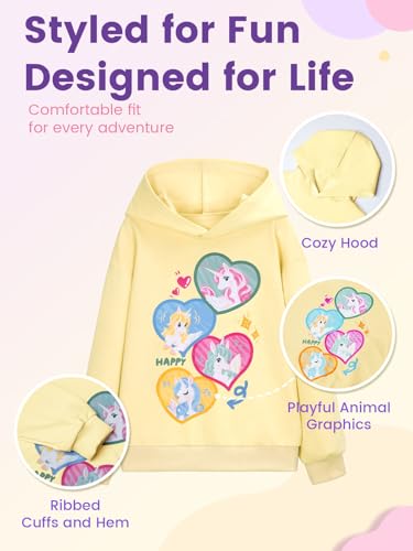 Image of WELAKEN Sweatshirts for Girls Toddler & Kids II Little Girl's Pullover Tops Sweaters & Hoodies
