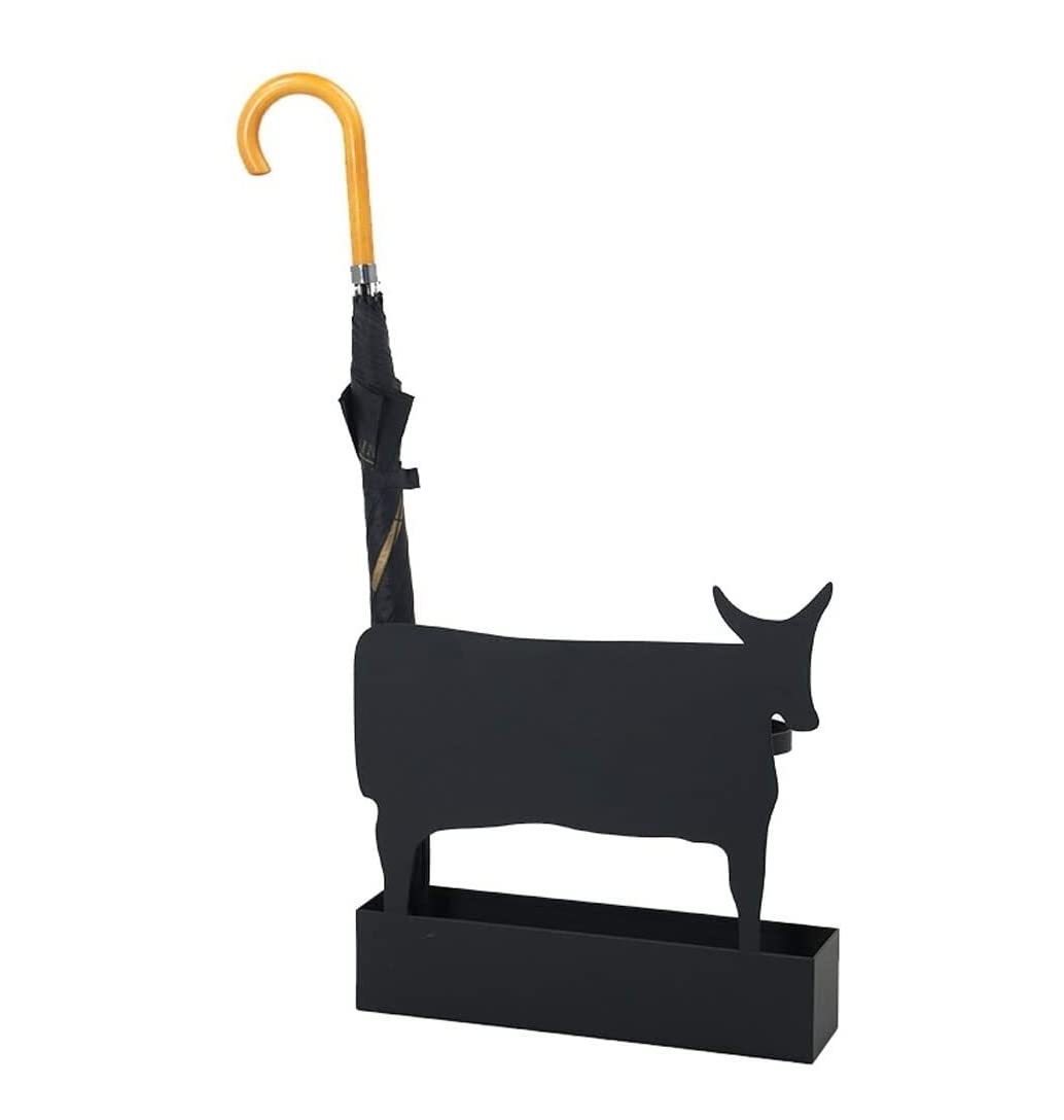 CVdrtyED Stand Organizer Home Animal Umbrella Stand Metal Rack, Floor-Standing Holder,Or Entryway, And Office Hallway Entryway(A- black cow)