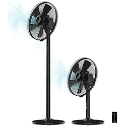 Cecotec 890 Ventilador Cecotec Ventilador de Pie y Sobremesa EnergySilence 555 2in1 Smart XL. 55 W, Diámetro 16´´, 5 Aspas, Motor de cobre, Mando a distancia, 3 Modos y 3 Velocidades, Temporizador 7 h y Oscilación