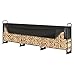 VEVOR 12.7FT Outdoor Firewood Rack with Cover, 152x14.2x46.1in, Heavy Duty Firewood Holder & 600D Oxford Waterproof Cover for Fireplace, Patio, Indoor/Outdoor Log Storage Rack for 3/4 Cord of Firewood