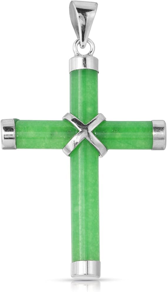 Regalia by Ulti Ramos Sterling Silver Jade Cross...