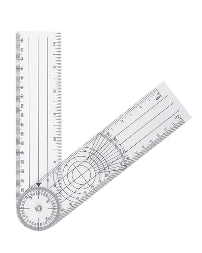 HSIXHAF 1 Pcs Goniómetro Fisioterapia 14pulgadas/36cm Goniometro Articular Medidor de Ángulos 360 °Goniómetro Ortopédico Manual para Calcular Rodilla Hombro Cadera Codo para Fisios Hacer Prácticas