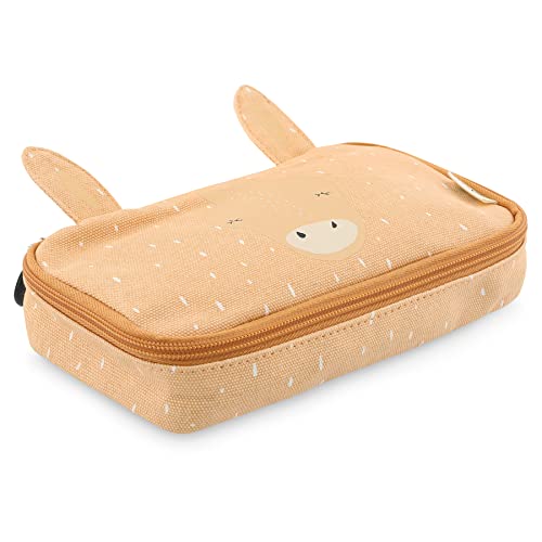 Trousse scolaire enfants Trixie plumier rectangle jaune girafe pour feutres d'école