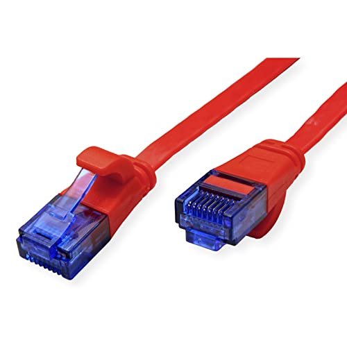 VALUE Patch Cable Cat.6A (Class EA) UTP Extra Flat Red 1m, 1 m - Image 2