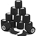 Produktbild Selbstklebender Verband 12Rollen, 5cm x 4.5m Pflaster Rolle Verbandsmaterial, Elastische Binde Bandage Fixierbinde Haftbandage Selbstklebend für Sport, Handgelenk Vet Wrap Katze Hund Pferd(Schwarz)