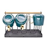 【Holzgriff】Dieser Becherhaken ist mit einem bequemen Tragegriff für einfaches Bewegen des Bechergestells ausgelegt. Macht das Produkt einfach zu bedienen