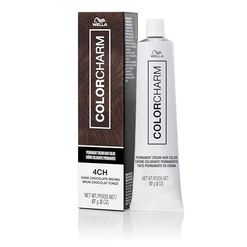 COLORCHARM Permanent Cream Hair Color, 4CH Dark Chocolate Brown, 2 oz.