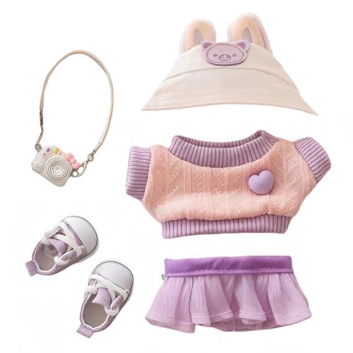 Ropa nueva 2025 para atuendo Labubu, accesorios exquisitos para Labubu, bonito juego de ropa para accesorios Labubu de 17 cm (#O)