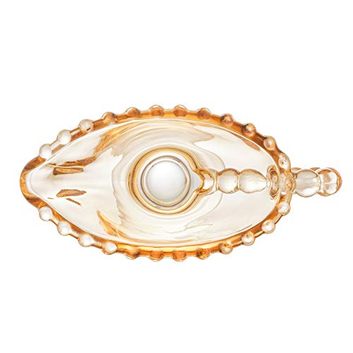 Wolff Pearl Molheira de Cristal, Laranja (Âmbar), 9 x 5 x 6 cm