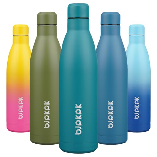 Image of BJPKPK 25 oz Insulated Stainless Steel Water Bottle, Metal Sports Flask