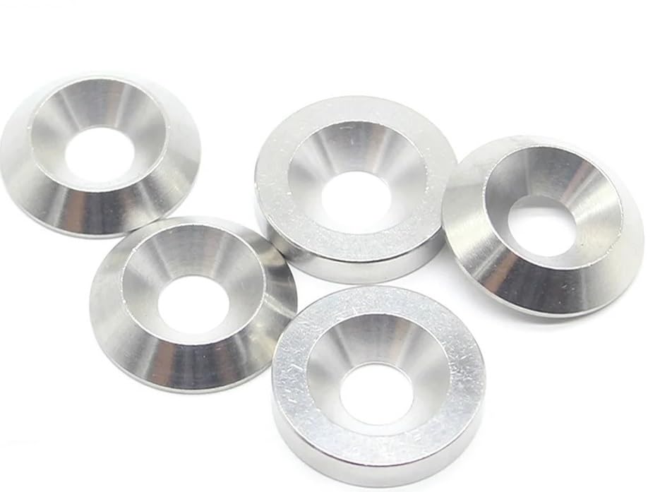Countersunk Washer M3 M4 M5 M6 M8 M10 M12 304 Stainless Steel Conical Flat Solid Head Gasket Concave and Convex Conical Washers(FLAT M3x13x3(10pcs))