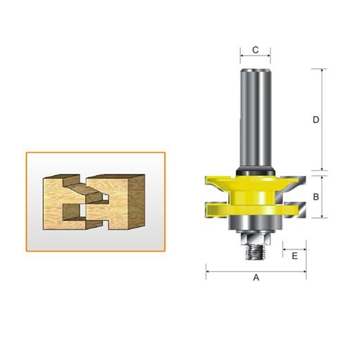 Kempston 409011 Reversible Rail & Stile Cutter, Roman Ogee 1/2-Inch Shank, Cutting Diameter, 5/8-Inch Cutting Length
