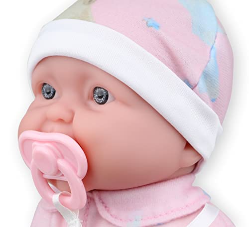 Twins 13" Realistic Soft Body Baby Dolls | JC Toys - Berenguer Boutique | Twins Gift Set with Removable Outfits and Accessories | Pink and Blue | Caucasian | Ages 2+ by JC Toys - Image 5