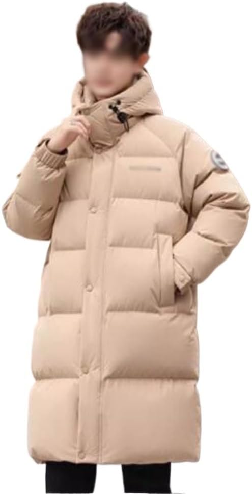 Hooded Warm Jacket Down Male Long Cotton Clothing Fashion Winter Thickening