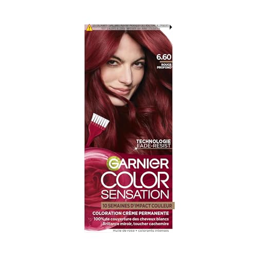 Garnier Color Sensation Coloration - Rouge Profond 6.60 - Coloration Crème Permanente -Tous Types...