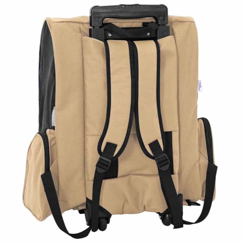 SKM Trolley für Haustiere 3-in-1 Sandfarbe 48x32x57 cm cm Ox -Gewebe,Tier- & Haustierbedarf,Haustierbedarf,Pet-Stroller,Braun,2.7KG,42007370