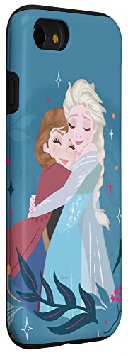 Iphone Se (2020) / 7 / 8 Disney Frozen Anna And Elsa Sister Hug Slate Blue Case #TOP2