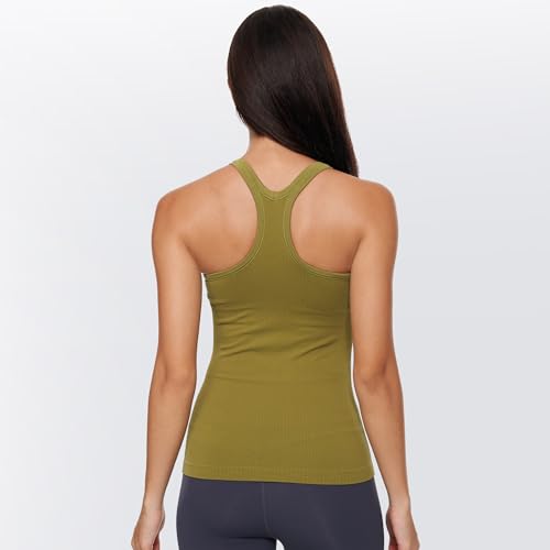 Image of sphinx cat Yoga Racerback Tank Top for Women with Built in Bra,Women's Padded Sports Bra Fitness Workout Running Shirts