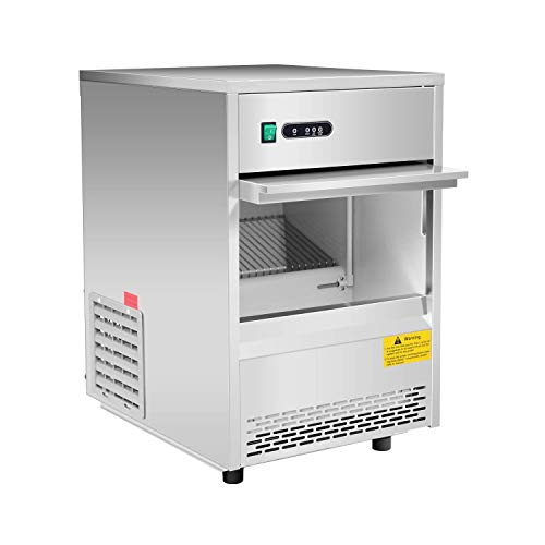 Kommerzielle Eismaschine, 79LBS / 24H freistehende tragbare Edelstahl-Eismaschine unter der Theke Eismaschine für…