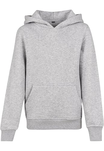 Build Your Brand Felpa con Cappuccio da Bambino Basic Kids Hoody, Disponibile in Diversi Colori, Taglie 110/116-158/164, Grigio, 158/164 cm