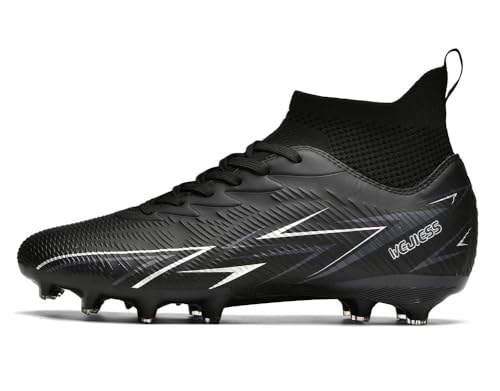 Image of Unisex FG Cleats Training Athletic Non-Slip Long Studs High-Top Football Soccer Shoes for Youth