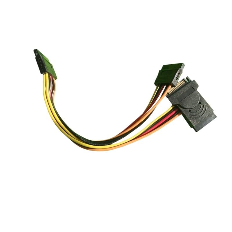 8inch 15-pin SATA Power Male to 2 x Female Splitter Cable with ON/E SATA Power Male to Female Gender Changers
