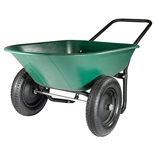 Green Thumb 70008 2 Wheel Poly Wheelbarrow