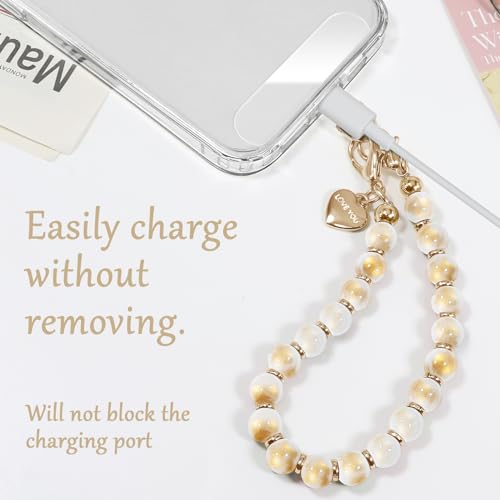X-Lounge US-H-OASTAR Phone Chain Wristlet Beaded Cell Phone Lanyard Wrist Strap Detachable Cute Phone Charm Strap Fashion Bracelet Accessory thumb #2