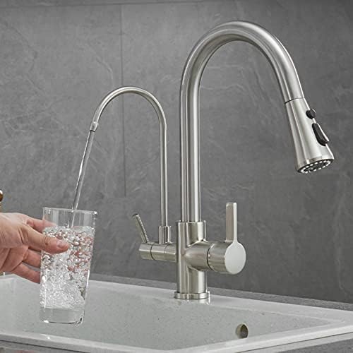 Robinet cuisine 3 voies élimine second robinet pour eau filtrée et vaisselle facile