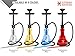 Xpress Hookah Complete 20” Set with Everything - Plastic Hookah Down Stem with Diffuser Washable Hose Silicone Shisha Bowl and Tongs Purge ready to go, Easy pull (Clear)