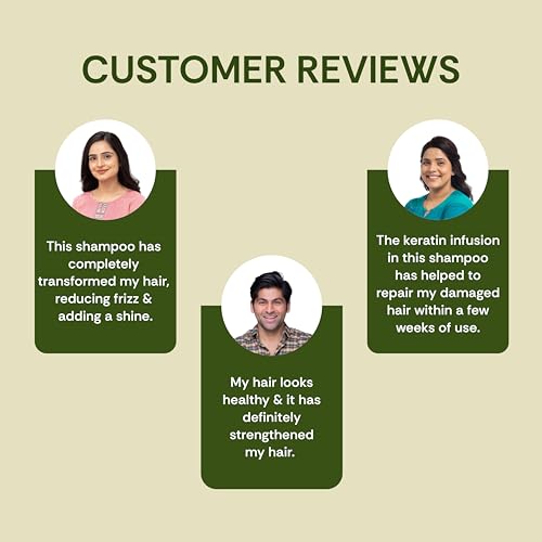 Image of Vedic Valley Herbal Keratin Shampoo for Women & Men with Honey, Argan Oil & Collagen Protein | Sulphate and Paraben Free Shampoo for Hair Frizz Control, Growth & Strengthening | 300ml