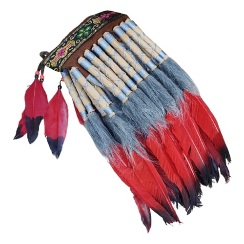 Coiffe créative à plumes Zhoushen pour artistes de scène et costume tribal