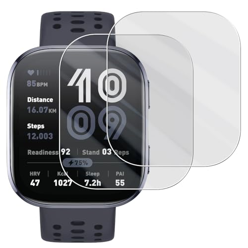 YWXTW �Ή� Amazfit Bip 6 �t�B���� �y2������ ���{���Ɏq�� �z�Ή� Amazfit Bip 6 �K���X�t�B����Amazfit Bip 6 �ی�t�B���� �����K���X �t���ی�t�B���� �d�x9H �ϏՌ� ��U�h�~ �����ߗ� �C�A�[�� �w��