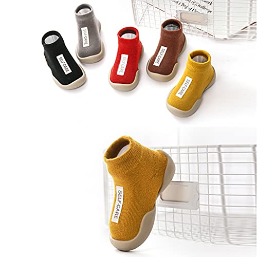 POLG Pantufa infantil antiderrapante, felpuda, respirável, espessa, para meninos, meninas, para uso