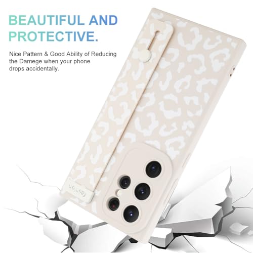 Image of Compatible with Samsung Galaxy S24 Ultra Case with Strap Wrist White