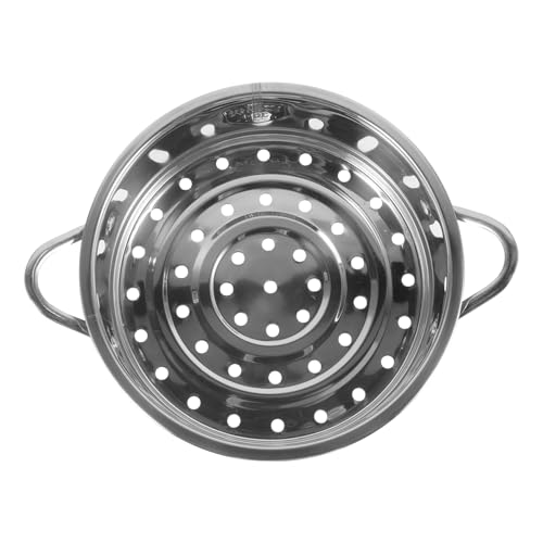 Balacoo Acero Inoxidable Vaporera Cesta con Asas Dobles Rejilla Práctica para Cocinar al Vapor para Panecillos y Dumplings Diseño Compacto para Cocina y Restaurante Aleatorio