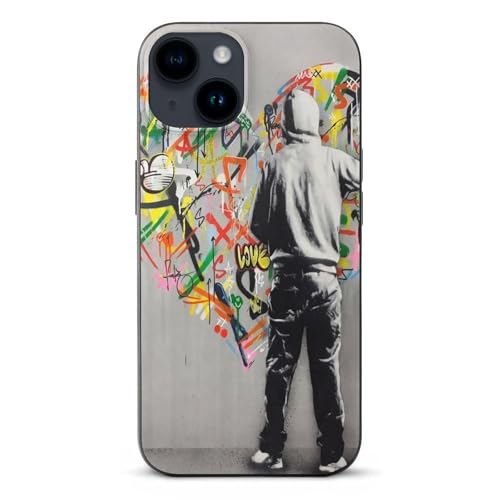 �o���N�V�[ Banksy �n�[�g ���_���A�[�g iPhone16Pro�p �P�[�X�y�S�@��Ή��z�A�C�t�H��16�v���p �P�[�X TPU �S�ʕی� �X�}�z�P�[�X ���^ �ϏՌ� �����h�~ �C�菝�h�~ �y�� �l�C Case