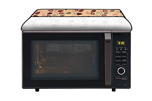 Image of Stylista Microwave Oven Cover for Panasonic 20 L Grill NN-GT221WF Petals Pattern Yellow